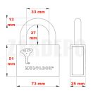 MUL-T-Lock MTL™600 (Interactive®+) lakat C-13 (kivehető kengyeles) azonos zárlatú zárrendszerben