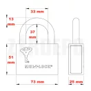 MUL-T-Lock MTL™600 (Interactive®+) C-13 Prémium biztonsági lakat (kivehető kengyeles)