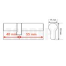 MUL-T-Lock MTL™800 (MT5®+) zárbetét 40/55 azonos zárlatú zárrendszerben