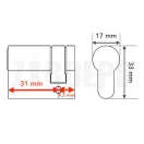 MUL-T-LOCK 7x7 Break Secure biztonsági félbetét 9,5/31
