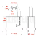 MUL-T-Lock 7x7 NE10G Biztonsági lakat
