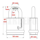 MUL-T-LOCK 7x7 Break Secure lakat NE8G azonos zárlatú zárrendszerben