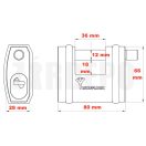 MUL-T-Lock MTL™600 (Interactive®+) lakat SBNE12 azonos zárlatú zárrendszerben