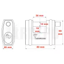 MUL-T-Lock MTL™600 (Interactive®+) SBNE12 Prémium biztonsági tömb lakat (U lakat)